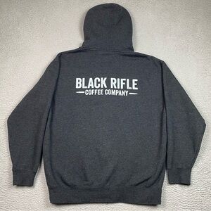 Black Rifle Coffee Co. Hoodie Men's Size L Gray Full Zip Sweatshirt Large EUC